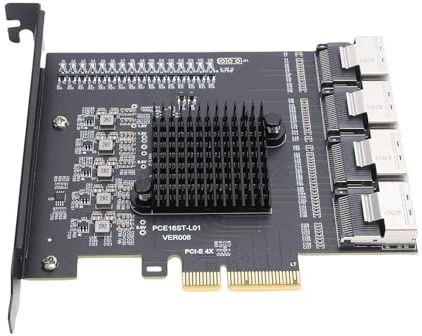 GOWENIC PCIe to SFF 8087 Adapter, Verbindet Bis zu 16 Serielle ATA 3.0 -Festplatten mit Vier -SAS -Schnittstellen für 10 11 2003 -System