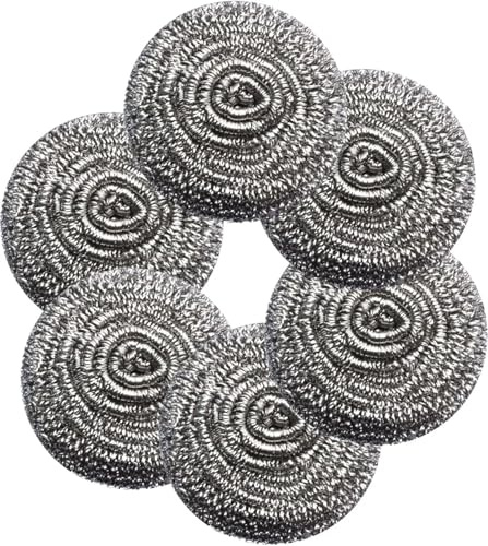 Stainless Steel Scourer Steel Wool Scrubbers - Flexible Scrubber Pads for Cleaning Dishes, Pots, Pans, Grills and Sinks