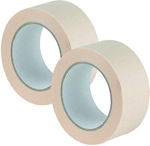 Right Pack Wide Masking Tape 48mm x 50m 2 Rolls | For Painting & Decorating | Strong Adhesion | Leaves No Residue | Indoor Use