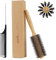 Vista Brosse Brushing Professionnel Bamboo Sanglier et Peigne a Queue Carbone pour le Séchage des Cheveux, Coiffage - Diamètre 50mm Brosse Ronde