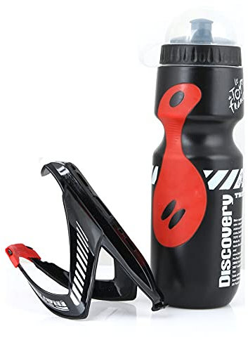 Porte-bouteille d'eau pour vélo et porte-bouteille léger de 600 ml pour vélo de route, montagne et vélos pour enfants (noir)