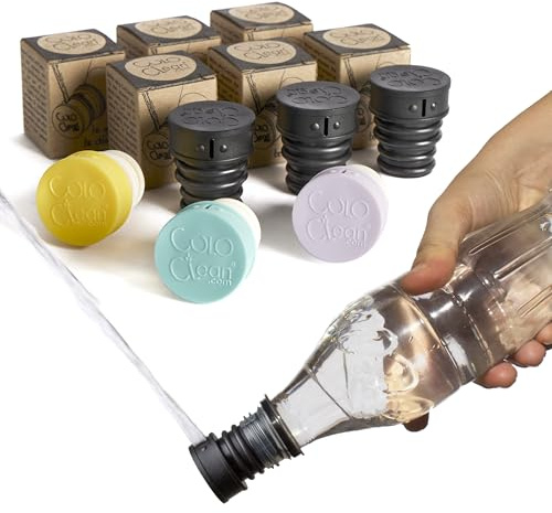 CuloClean Handhållen bidé för toalett, tillverkad i Spanien, den mest diskreta bärbara bidén, kompatibel med alla plastflaskor (6, 4 färger)
