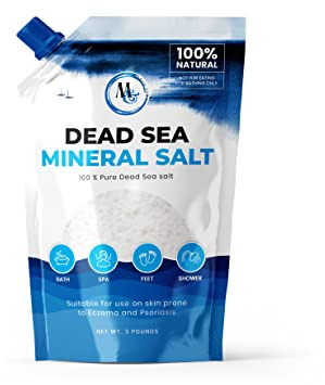 Dead Sea Salts for Soaking, Mineral Salt for Bath, Spa, Shower – More Minerals Than Epsom Salt, Pure and Natural Bath Salt for Foot Soak, Fine Salt Mined from Dead Sea