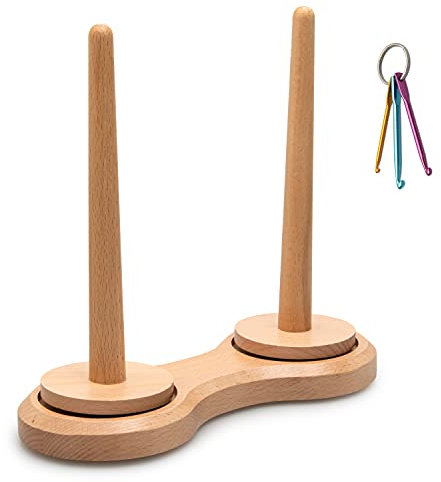 MNUL Doppel-Garnhalter aus Holz