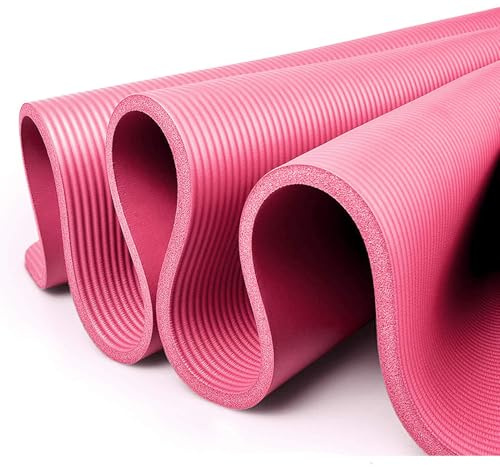 XXL, yogamatta, pilatesmatta, gymnastikmatta, fitnessmatta, fitnessmatta, bärrem med ftalatfri, SGS-testad av NBR 205 x 130 x 1,5 cm tjock tjocklek, olika storlekar
