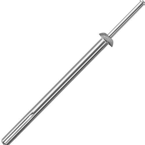 meite Hammer Drive Anchors 1/4 x 4 for Industrial Machinery & Heavy-Duty Structures, Extra-Long Concrete Anchors, Zinc-Plated Steel, Ideal for HVAC, Electrical & More (100 Counts)