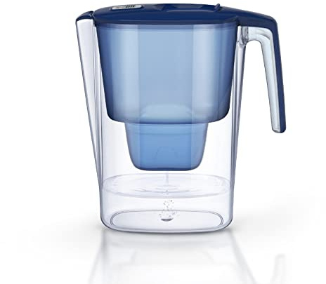 60 Day Water Filter Cartridge + 3.6 Litres Water Filter Jug Combo, Reduction Microplastics, Chlorine, 3 Colors,C