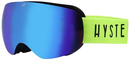 HYSTERESIS Junior | Gafas de esquí y snowboard para Nińos a partir de 5 ańos. | Marco Negro | Lente Azul | Cinta color Amarillo | 100% Anti-Vaho UV400.