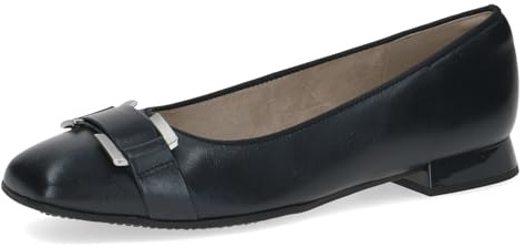 CAPRICE Ballerine da Donna in Pelle con Piccolo Tacco, Blu (Ocean Nappa), 39 EU
