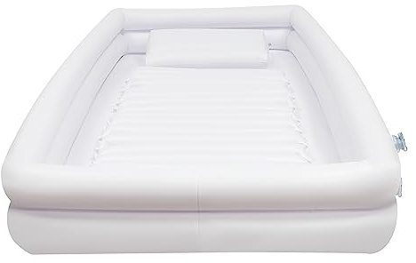 Vasca da bagno portatile pieghevole gonfiabile per adulti fino a 188 cm grande vasca da bagno autoportante con schienale per spa e doccia 175 x 70 cm, 100 kg