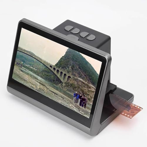 MegLob Super 8 Film To Digital Converter, Digital Film & Slide Scanner, Film Negative Scanner Slide Viewer, Converts 35Mm/126/110/Super 8 Film Slides into JEPG, Built-In 16GB Memory