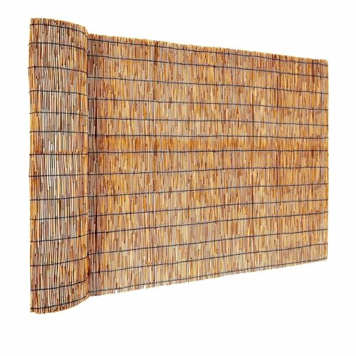XBXUKRHRPV Natürliche Schilfrohr-Zaunrollen, Schilfmatten 180x600 200x300 120x600cm, Verschiedene Größen Bambus-Sichtschutz Schilfrohrmatte, Vielseitig Einsetzbar Im Innen- Und Außenbereich