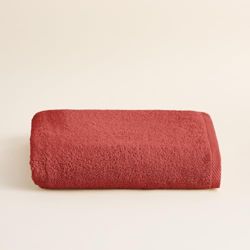 BOHEME Toalla de Baño Grande Serenity Terracota 100x150 | 100% algodón peinado de 600 g/m². Suave, absorbente, de secado rápido y lavable a máquina.