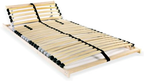 Mimdixy Somier de cama futón, somier con 28 listones de 7 zonas de 70 x 200 cm para dormitorio, fácil de montar