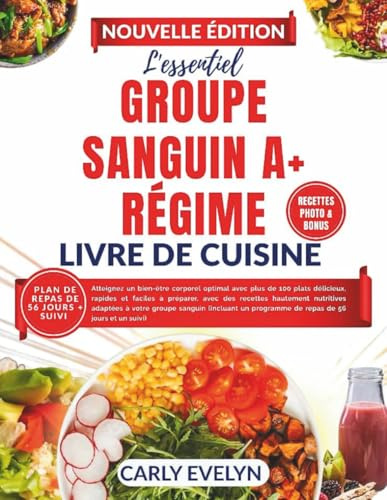 EL BÁSICO TIPO DE SANGRE A+DIETA LIBRO DE COCINA: Consigue un bienestar corporal óptimo con más de 100 platos deliciosos, rápidos y fáciles con recetas altamente nutritivas para tu tipo de sangre.