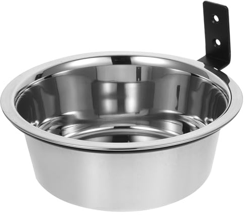 RUNROTOO Gamelle Suspendue Surélevée pour Chien 20 CM en Acier Inoxydable Bol Mural pour Nourriture et Eau Mangeoire Pratique pour Petits Chiens et Chats Accessoire D’Alimentation