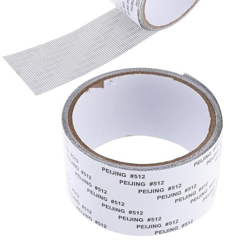 SOPOTUTU Nastro Riparazione Zanzariere 5 CM X 2 M Grigio per Riparare Buchi su Porte e Finestre Uso Domestico