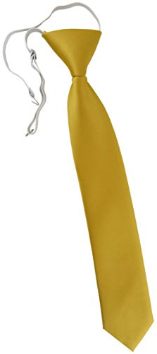 TigerTie - cravatte per bambini - oro Uni - cravatta prebonded con elastico