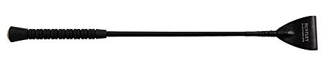 Huntley Equestrian Rubber Handle Jumping Bat Beautifully Crafted in England - Black - Rubber Handle - 18 Inch