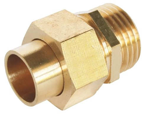 SOMATHERM FOR YOU, Raccord laiton à souder union droit 3 pièces Ø16, mâle 20/27, pour tube cuivre Idéal pour plomberie, réseaux d'eau sanitaire et chauffage Étanchéité assurée