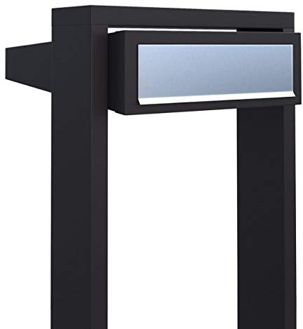 Standbriefkasten, Design Briefkasten Stairs Schwarz/Edelstahl - Bravios