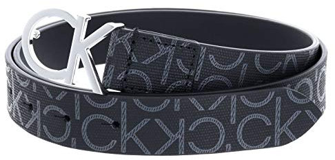 Calvin Klein Damen CK MONO BELT 3CM Gürtel,, per pack Schwarz (BLACK MONO 0GJ), 80|#80|#6621 (Herstellergröße: 80)