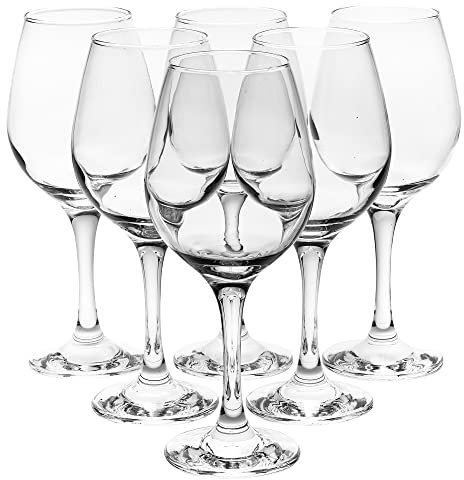 Queensway Home & Dining 6 Piece Wine Glasses Set Qeensway Tall Stemmed Red White Wine Cups Dinner Party