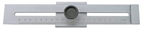 WRS Präz.-Streichmaß, mattverchromt, gelaserte Skala, mm-Teilung, Anreißkante gehärtet, Größen Name: 200 mm Meßbereich