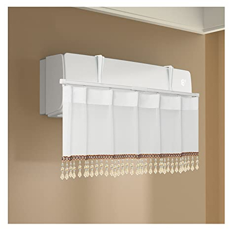 Air Conditioner Windshield, Wall Mount Air Conditioner Universal Air Baffle Door Curtain Design Bedroom Deflector,Brown,100CM
