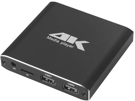 ACEMAX Reproductor multimedia digital 4K Ultra-HD para unidades USB y tarjetas Micro-SD HEVC/H.265 HDMI y AV analógico, reproducción automática y capacidad de bucle, 8 TB compatible con reproductor de