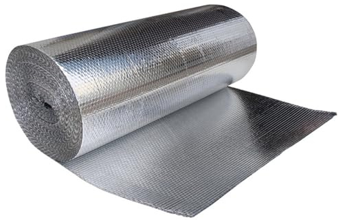 DIWAL Foil Insulated Box liners Radiator Reflective Foil, Radiator Insulation Foil Reflector Thick Heat Reflective Bubble Wrap Radiator Foil Reflector with Adhesive Pads (Size : 1x1m)