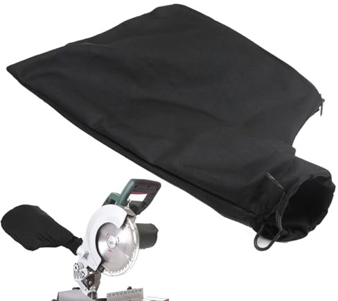 Sac à poussière pour scie à onglet – Sac à poussière portable pour scie à onglet | Sac de collecte de poussière de scie à onglet avec fermeture éclair pour le travail du bois