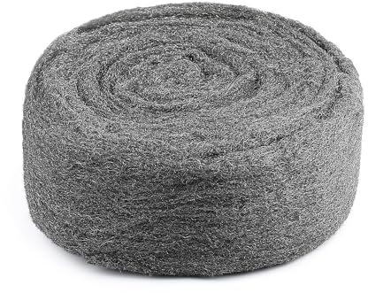 4.7 Meter Steel Wool for Mice Control, Gap Blocker,Fill Fabric Fine Wire Wool Gap Filter for Holes,Wall Cracks,Pipeline,Removing Paint,Varnish,Rust Can Stop Rats(0.15 kg)