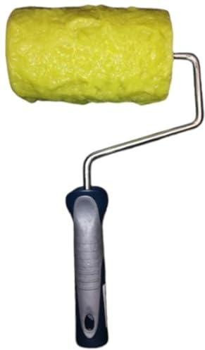 RULLO per intonaco stampato cemento PIETRA roccia concrete rubber stamp ROLLER, modello Rough, cm 14,5x9 circa