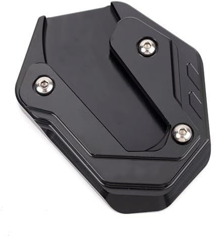 Erweiterungspad Stützplatte Ständervergrößerung Für Yamaha Für MT-07 Für MT-09 (2014–2024), Seitenständer-Verlängerungs-Stützpolster Motorradständer(Black)