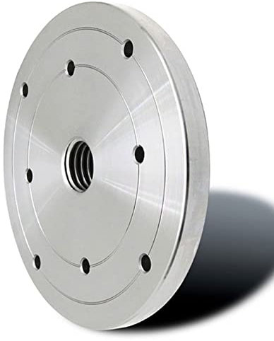 Pannello flangia piastra frontale tornio Piastra frontale for tornio for legno da 2'' 3'' 4'' 6'', flangia for mandrino for tornio for legno filettata in acciaio argentato for accessori for utensili f
