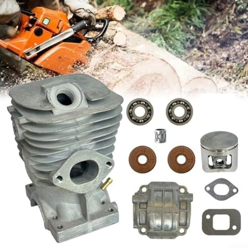 Kit d'assemblage de cylindre en métal avec piston + goupille de piston + rondelle + joints pour CS4200, CS4200ES, CS3700, ZM4000 (8 pièces)