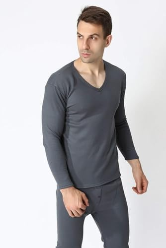 Herr Termiska Underkläder Set Plus Storlek Xl-9xl Höst Vinter Män Tjocknar Termiska Underkläder Män Långkalsonger Sammet Mjuka Varma Kostymer, Dark Gray, 7XL