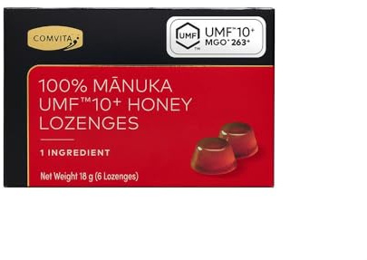 ComvitaManuka Honey Lozenges UMF 10+ | MGO 263+ Certified | Natural Throat Soothing & Immune Support | No Added Sugar | 6 Lozenges | from SuperfoodUK