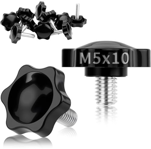 TXXATX 12 Piezas Tornillos Perilla de Estrella M5x10mm, Cabeza de 32 mm