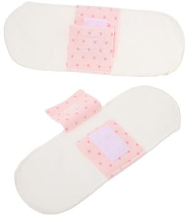 VICASKY 2pcs Reusable Menstrual Cloth Pads Soft Breathable Cotton Sanitary Napkins Dual Use Feminine Washable Panty Liners for Women