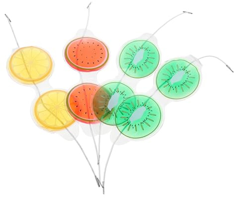 Gogogmee 4 Stück-pack Kühlende Augenmasken mit Gelkissen Wiederverwendbar Elastisch für Kinder Erwachsene Fruchtfarbener Mix Entspannende Schlaf und Augenschutzmaske Zufällige Farbe