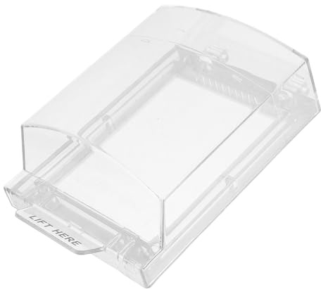 Zerodeko Copertura di Sicurezza per Pulsante Allarme Manuale Antincendio, Protezione Completa in Plastica Robusta, Facile da Installare per Scuole, Uffici e Negozi