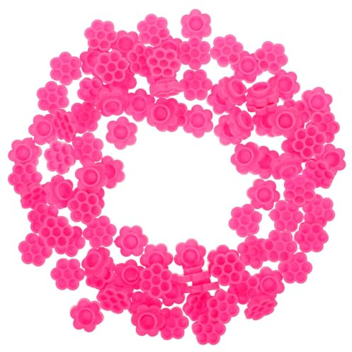 CHICAMPERA Soportes para Extensiones de Pestañas de Plástico en Forma de Flor, Copas Porta Pegamento Pequeñas y Ligeras, 100 Unidades para Uso Profesional en Belleza y Tatuajes