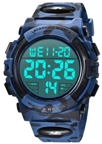 BEN NEVIS Herren Uhren Digital Sport Outdoor Armbanduhr 5 ATM wasserdichte Uhr mit Alarm/Kalender/Stoppuhr/Stoßfest