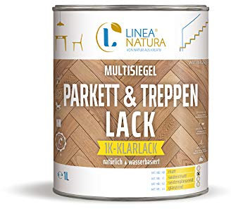 LINEA NATURA® Parkett- und Treppenlack | 1K Klarlack | Versiegelungslack 1 L seidenmatt