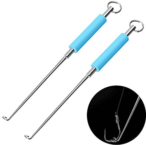 XHNFCU 2 Stück Edelstahl Angeln Aushaken Disgorger Tragbarer Angelhaken Entferner Aushaken Auszieher Angelzubehör