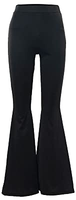 FDEETY Pantaloni da Yoga Svasati da Donna Pantaloni Elastici a Vita Alta con Fondo a Campana per Il Salotto, Pantaloni da Palazzo Hippie per la Danza