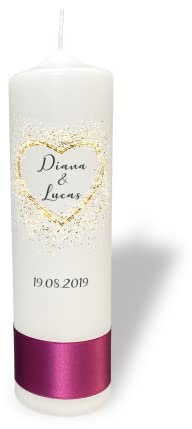 Hochzeitskerze goldenes Herz