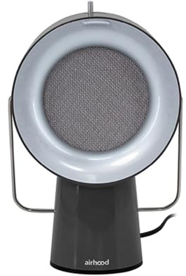 Airhood Wired Portable Kitchen Exhaust Fan | 5 Activated Charcoal Filters & Stainless-Steel Oil Filter | Easy to Clean - Ideal for Indoor Cooktop Use (Space Black)